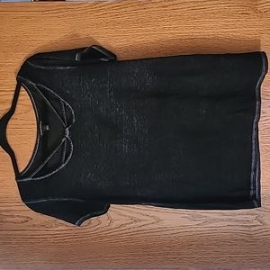 Rock & Republic Women's T-shirt Size Medium Black/Grey Lightweight